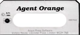 Top of cartridge artwork for Agent Orange on the Amstrad CPC.