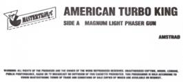 Top of cartridge artwork for American Turbo King on the Amstrad CPC.