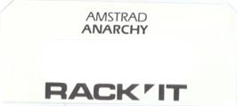 Top of cartridge artwork for Anarchy on the Amstrad CPC.