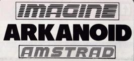 Top of cartridge artwork for Arkanoid on the Amstrad CPC.