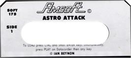 Top of cartridge artwork for Astro Attack on the Amstrad CPC.
