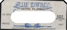 Top of cartridge artwork for Astro Plumber on the Amstrad CPC.