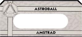 Top of cartridge artwork for Astroball on the Amstrad CPC.