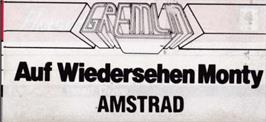 Top of cartridge artwork for Auf Wiedersehen Monty on the Amstrad CPC.