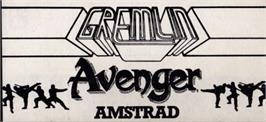 Top of cartridge artwork for Avenger on the Amstrad CPC.