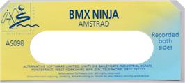 Top of cartridge artwork for BMX Ninja on the Amstrad CPC.