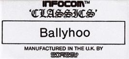Top of cartridge artwork for Ballyhoo on the Amstrad CPC.