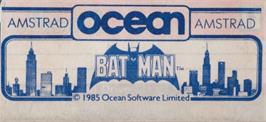 Top of cartridge artwork for Batman on the Amstrad CPC.