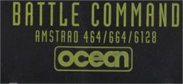 Top of cartridge artwork for Battle Command on the Amstrad CPC.