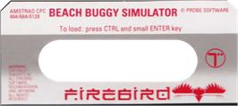 Top of cartridge artwork for Beach Buggy Simulator on the Amstrad CPC.