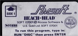 Top of cartridge artwork for Beach Head on the Amstrad CPC.