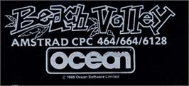 Top of cartridge artwork for Beach Volley on the Amstrad CPC.