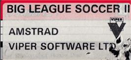 Top of cartridge artwork for Big League Soccer 2 on the Amstrad CPC.