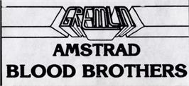 Top of cartridge artwork for Blood Brothers on the Amstrad CPC.