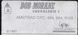 Top of cartridge artwork for Bob Morane - Océan on the Amstrad CPC.