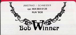 Top of cartridge artwork for Bob Winner on the Amstrad CPC.