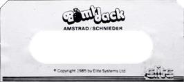Top of cartridge artwork for Bomb Jack on the Amstrad CPC.