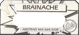 Top of cartridge artwork for Brainache on the Amstrad CPC.