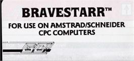 Top of cartridge artwork for BraveStarr on the Amstrad CPC.