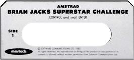 Top of cartridge artwork for Brian Jacks Superstar Challenge on the Amstrad CPC.