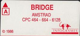 Top of cartridge artwork for Bridge on the Amstrad CPC.