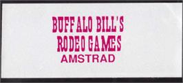 Top of cartridge artwork for Buffalo Bill's Wild West Show on the Amstrad CPC.