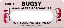 Top of cartridge artwork for Bugsy on the Amstrad CPC.