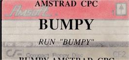 Top of cartridge artwork for Bumpy on the Amstrad CPC.
