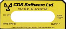 Top of cartridge artwork for Castle Blackstar on the Amstrad CPC.