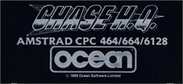 Top of cartridge artwork for Chase H.Q. on the Amstrad CPC.