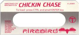 Top of cartridge artwork for Chickin Chase on the Amstrad CPC.