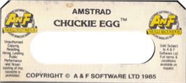 Top of cartridge artwork for Chuckie Egg on the Amstrad CPC.