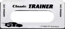 Top of cartridge artwork for Classic Trainer on the Amstrad CPC.
