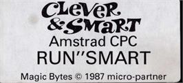 Top of cartridge artwork for Clever and Smart on the Amstrad CPC.