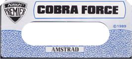 Top of cartridge artwork for Cobra Force on the Amstrad CPC.