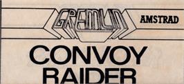 Top of cartridge artwork for Convoy Raider on the Amstrad CPC.