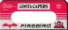 Top of cartridge artwork for Costa Capers on the Amstrad CPC.