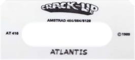 Top of cartridge artwork for Crack-Up on the Amstrad CPC.