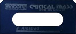 Top of cartridge artwork for Critical Mass on the Amstrad CPC.