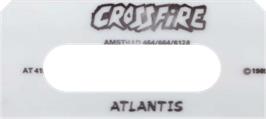 Top of cartridge artwork for Crossfire on the Amstrad CPC.