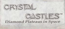 Top of cartridge artwork for Crystal Castles on the Amstrad CPC.