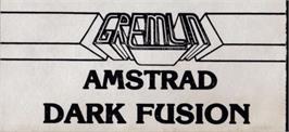Top of cartridge artwork for Dark Fusion on the Amstrad CPC.