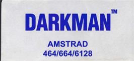 Top of cartridge artwork for Darkman on the Amstrad CPC.