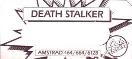 Top of cartridge artwork for Death Stalker on the Amstrad CPC.