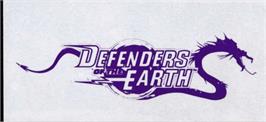 Top of cartridge artwork for Defenders of the Earth on the Amstrad CPC.