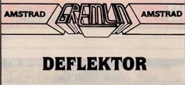 Top of cartridge artwork for Deflektor on the Amstrad CPC.