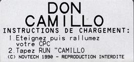 Top of cartridge artwork for Dom Camillo on the Amstrad CPC.