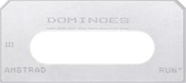 Top of cartridge artwork for Dominoes on the Amstrad CPC.