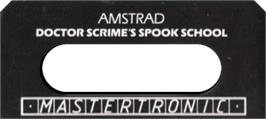 Top of cartridge artwork for Dr. Scrime's Spook School on the Amstrad CPC.