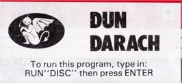 Top of cartridge artwork for Dun Darach on the Amstrad CPC.